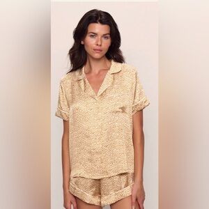 Eberjey 100% silk matching pajamas set size S